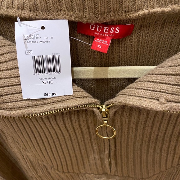 NEW Guess Quarter Zip Sweater - Picture 3 of 3